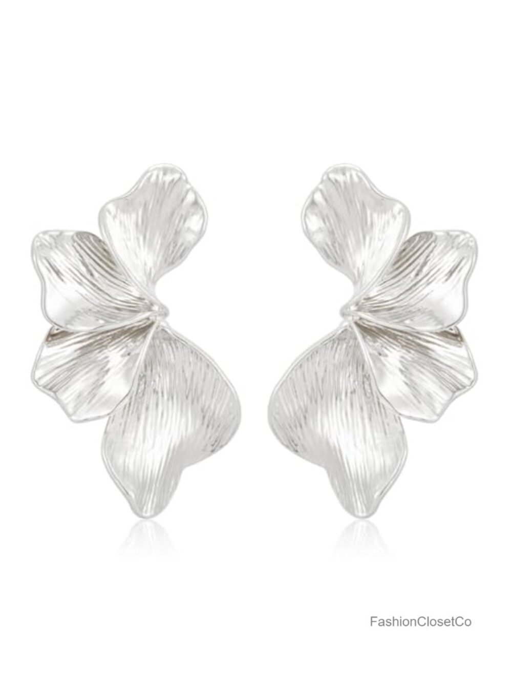 Chunky Gold Flower Statement Earrings Women Drop Dangle Boho Jewelry
